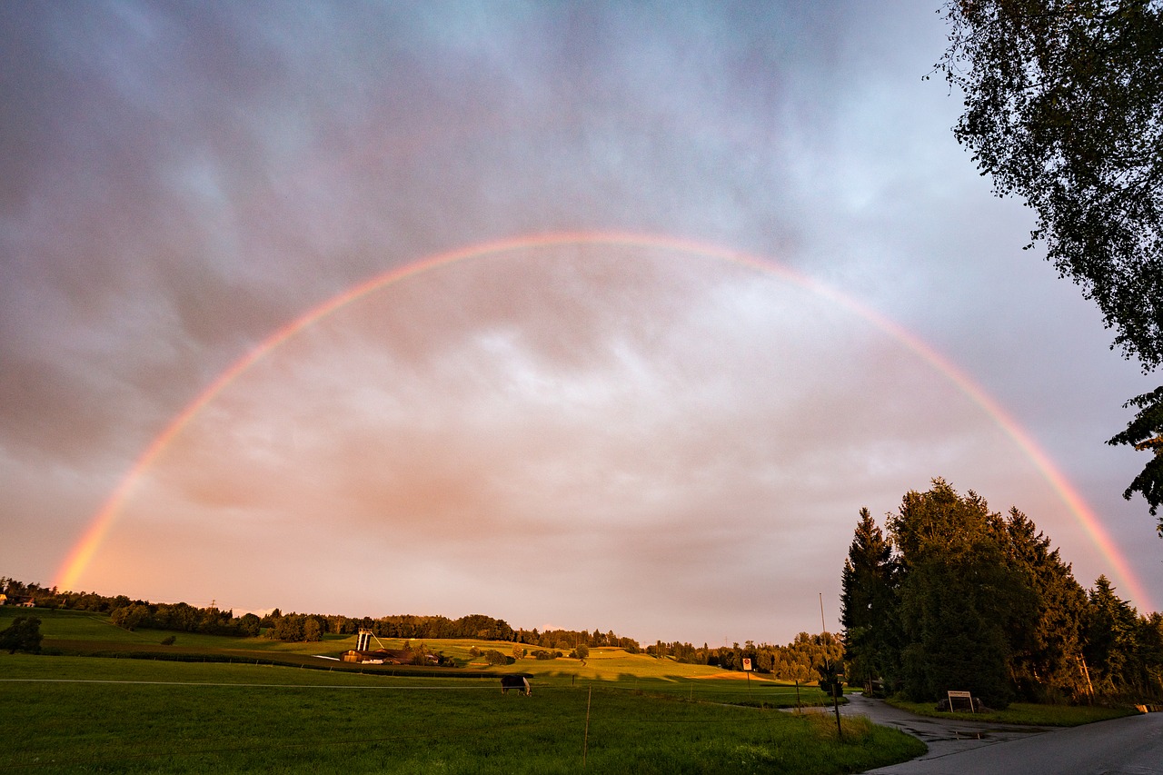 rainbow nature landscape free photo