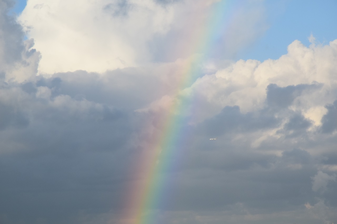 rainbow nice horizon free photo