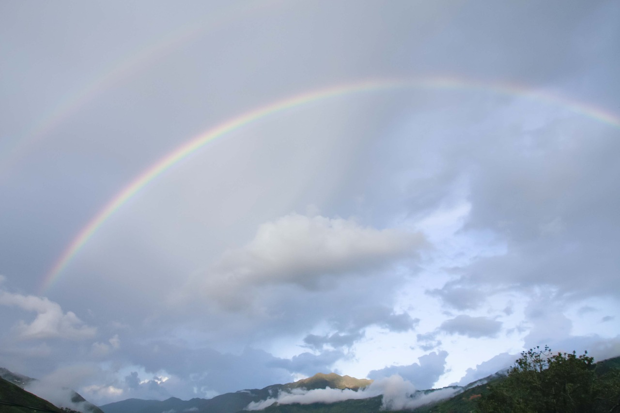 rainbow nature landscape free photo