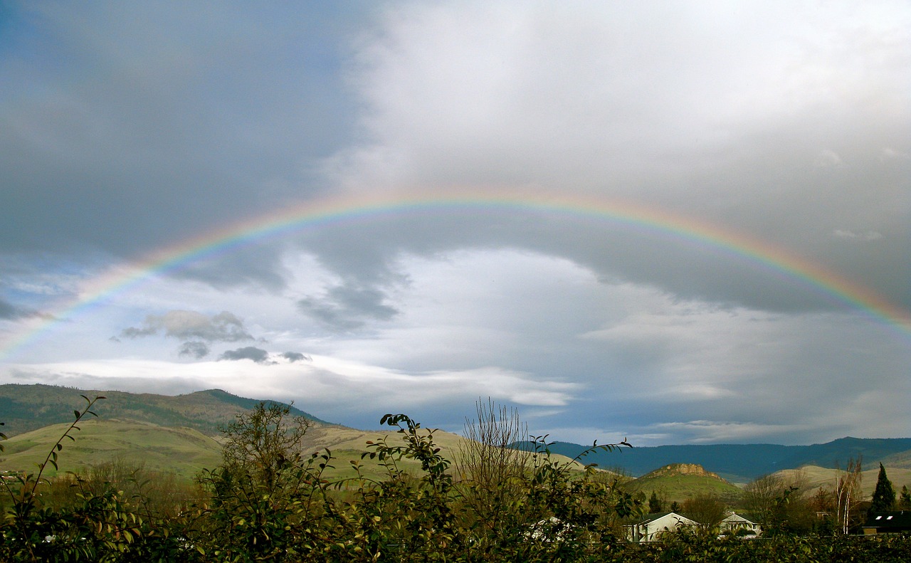 rainbow nature sky free photo