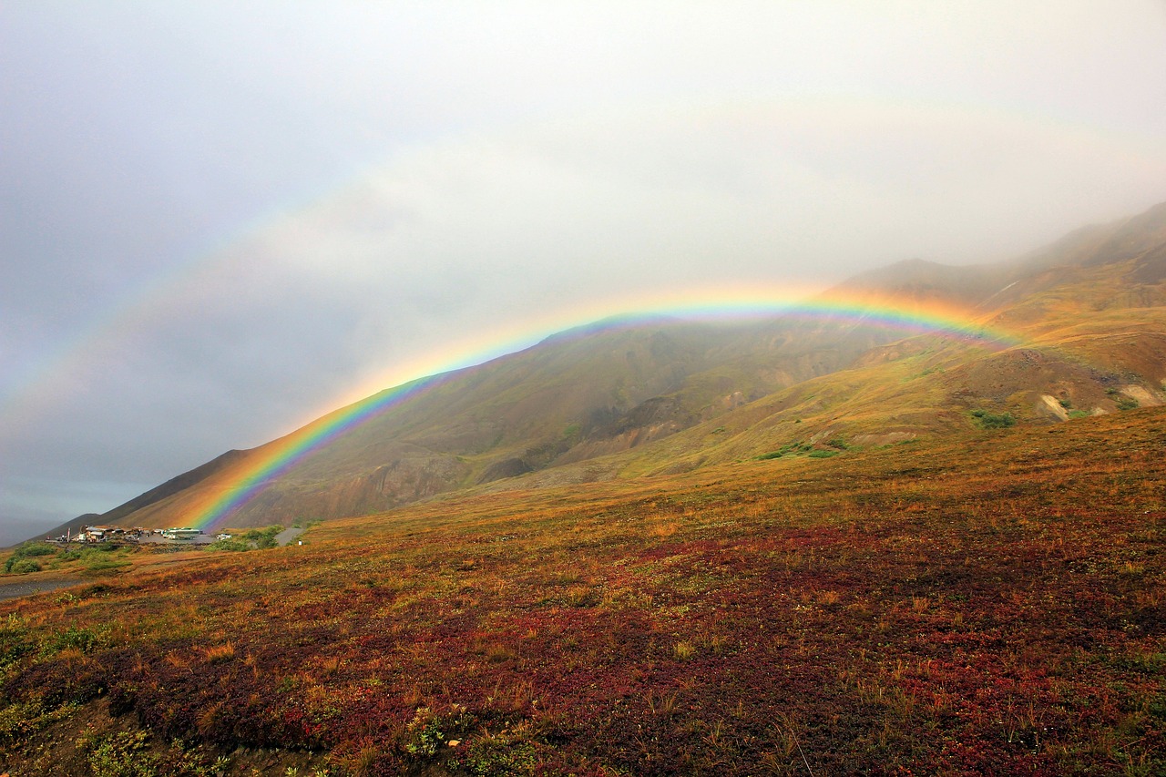 rainbow colorful weather free photo