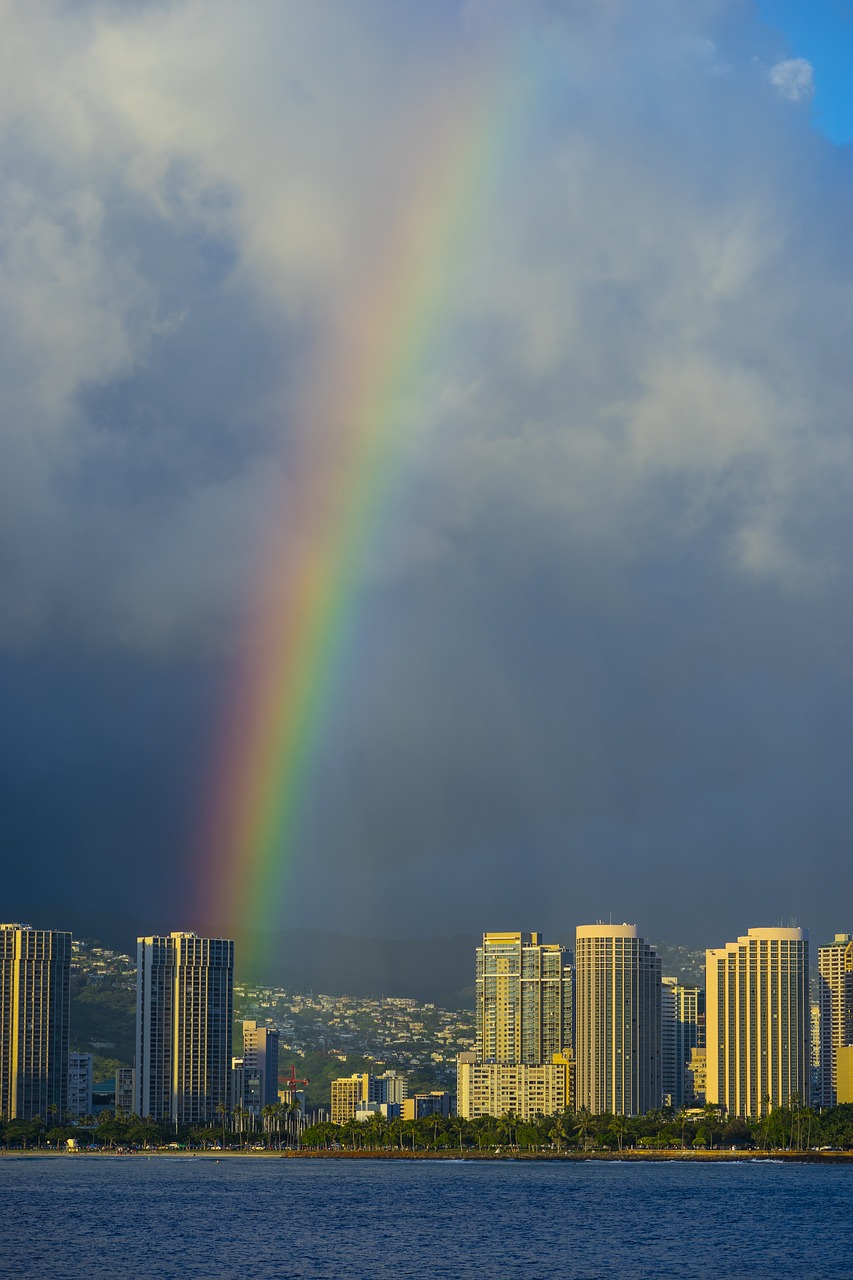 rainbow hawaii views free photo