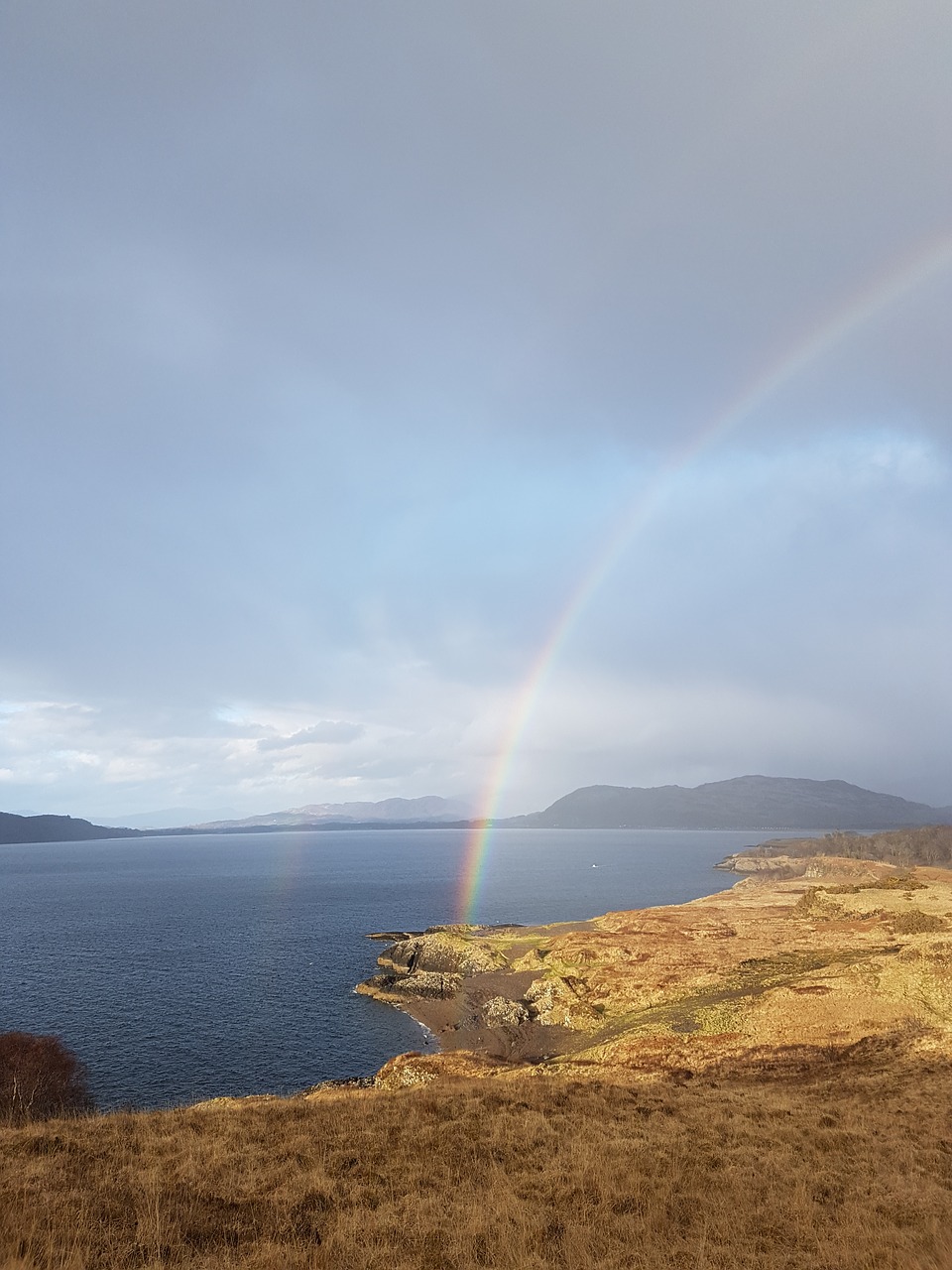 rainbow field scotland free photo