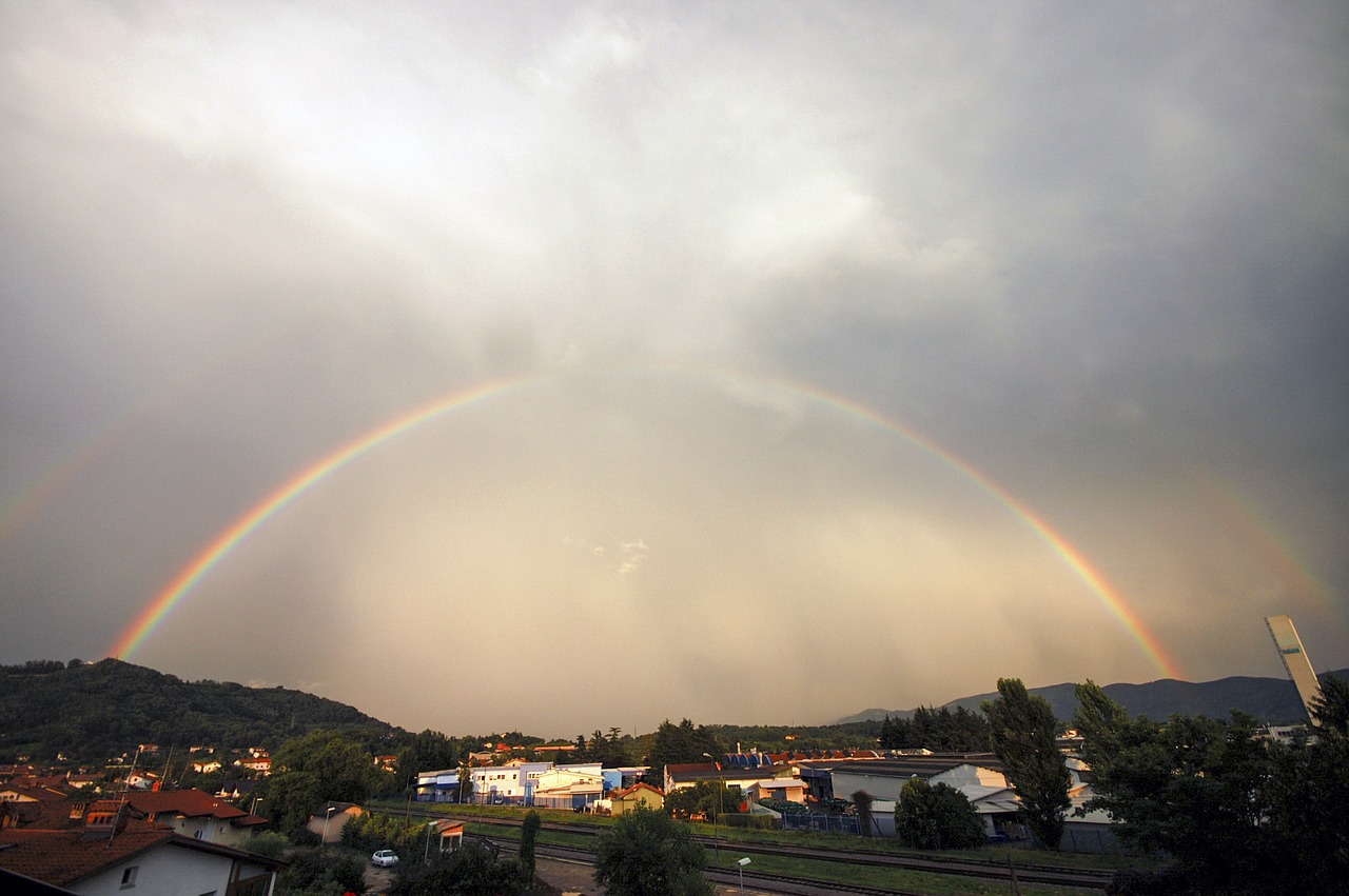 rainbow landscape nature free photo