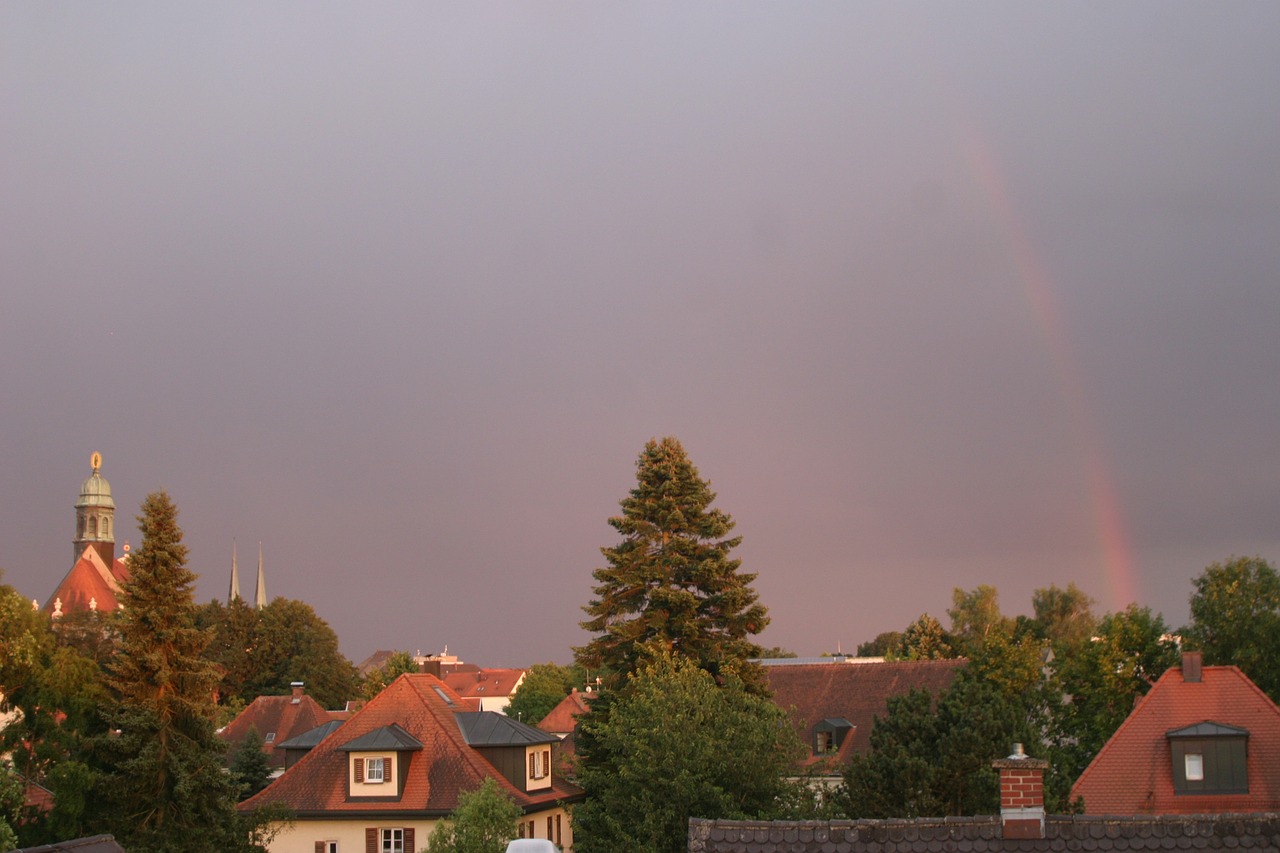 rainbow abendstimmung sky free photo