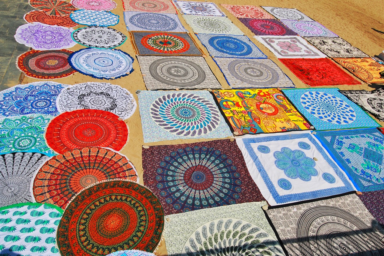 rainbow mosaic sarong free photo