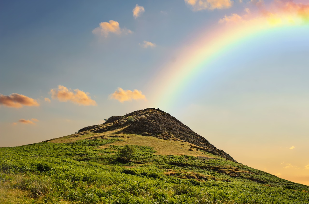 rainbow landscape sky free photo