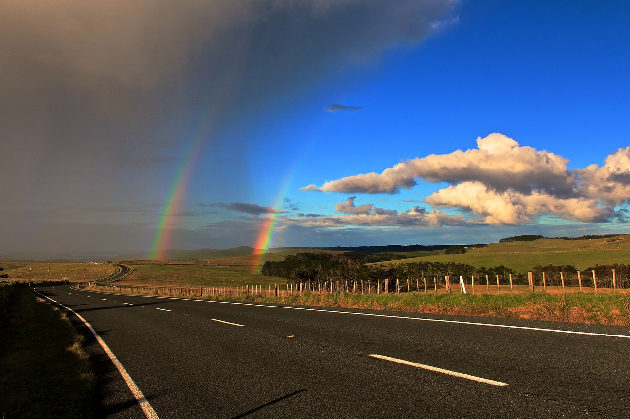 rainbow road sunny free photo