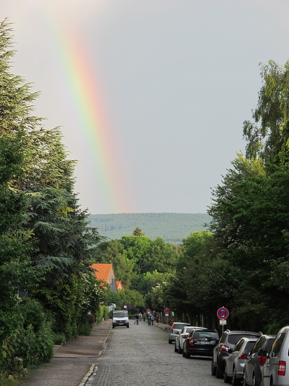 rainbow germany road free photo