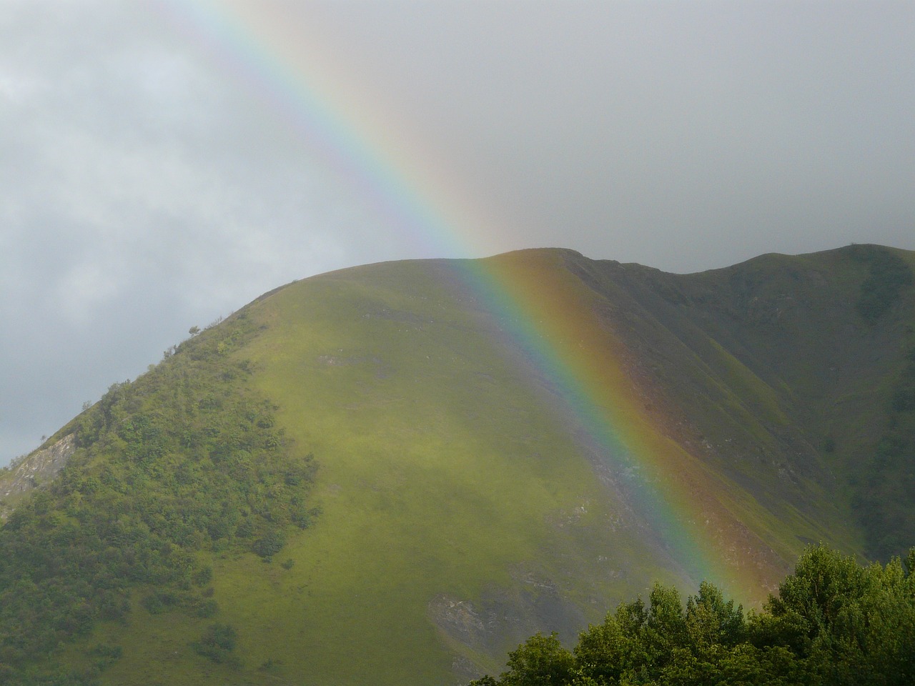 rainbow mountain alps free photo