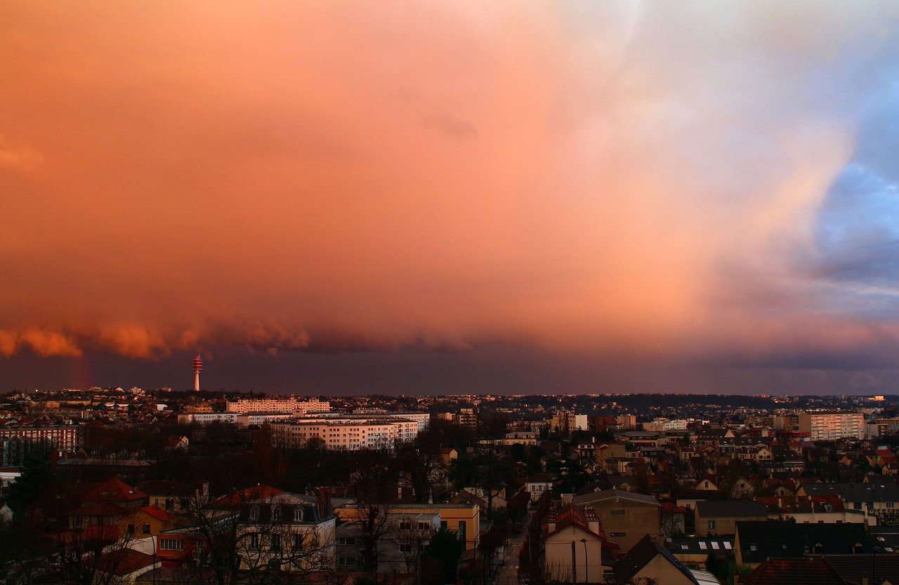 rainbow sunset sky free photo