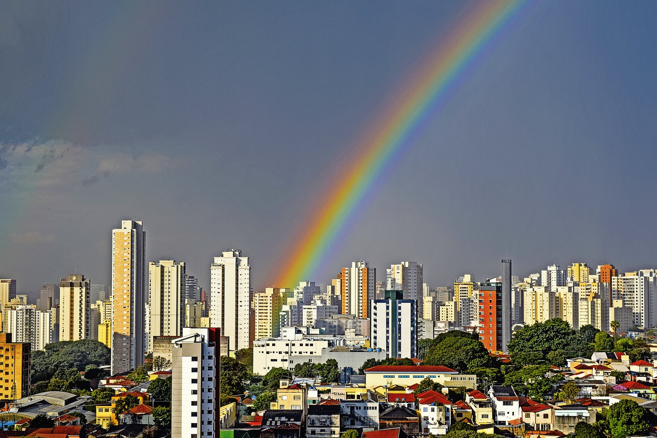 rainbow são paulo brazil free photo