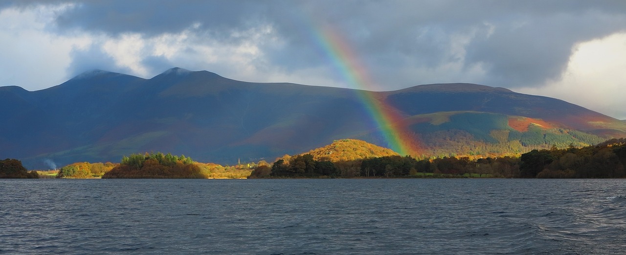 rainbow derwent water free photo