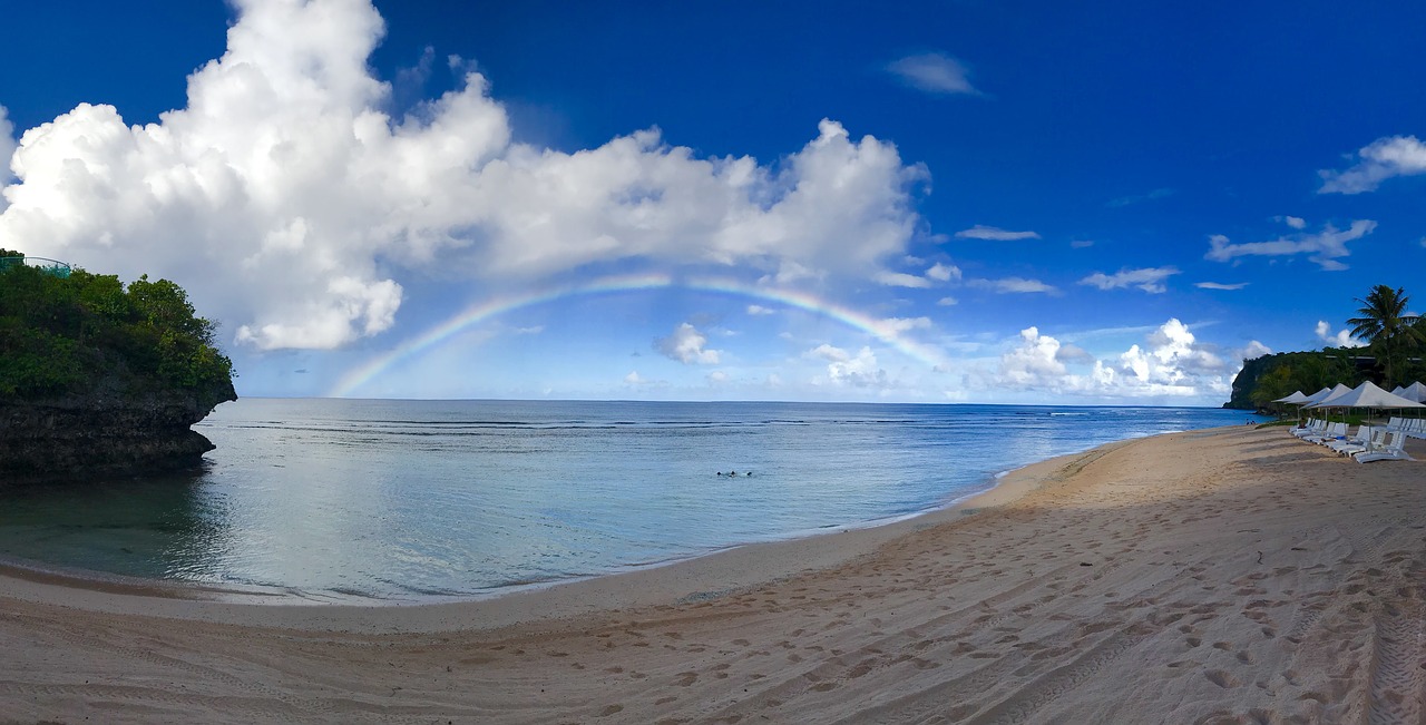 rainbow natural sea free photo