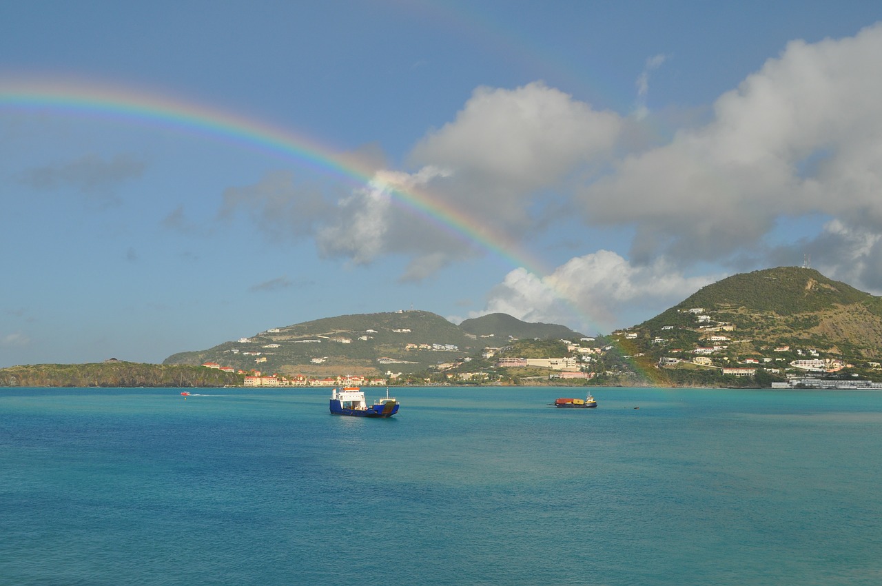 rainbow scenery landscape free photo