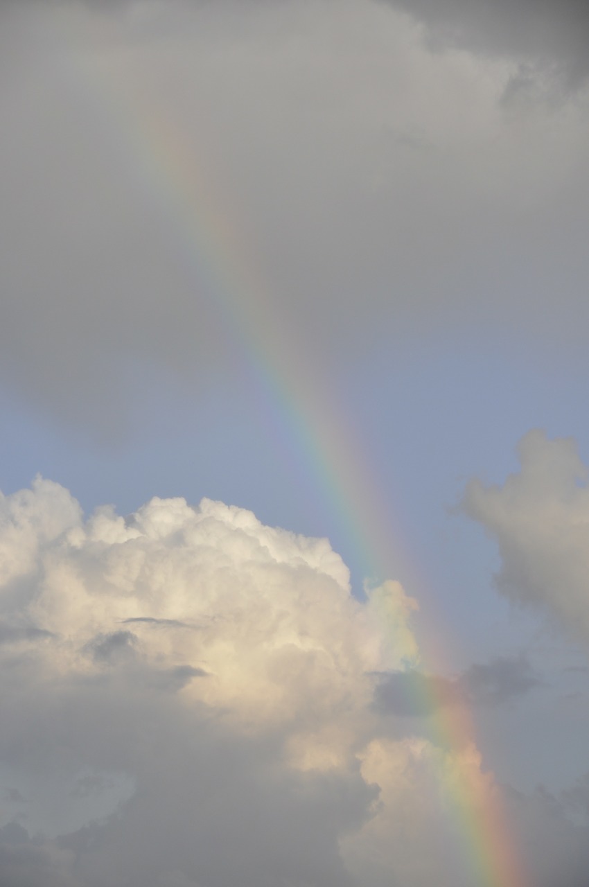 rainbow air clouds free photo