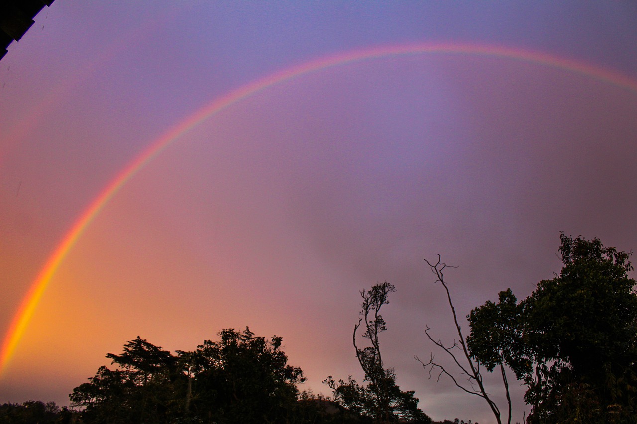 rainbow  arc  sky free photo