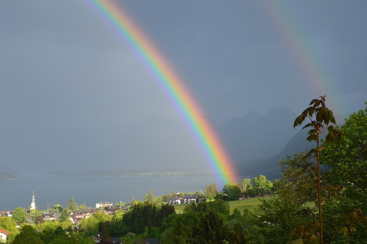 rainbow  st  gilgen free photo