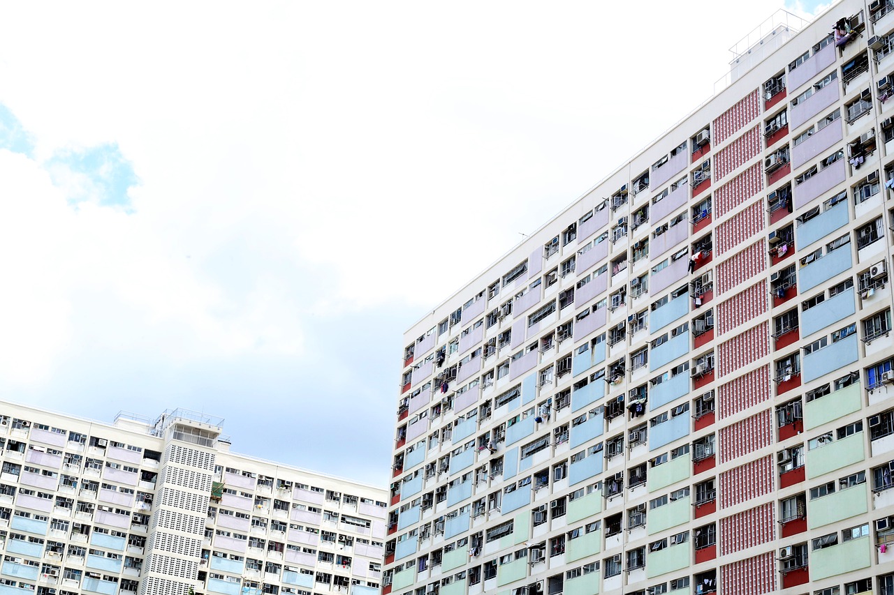 rainbow  building  scenery free photo