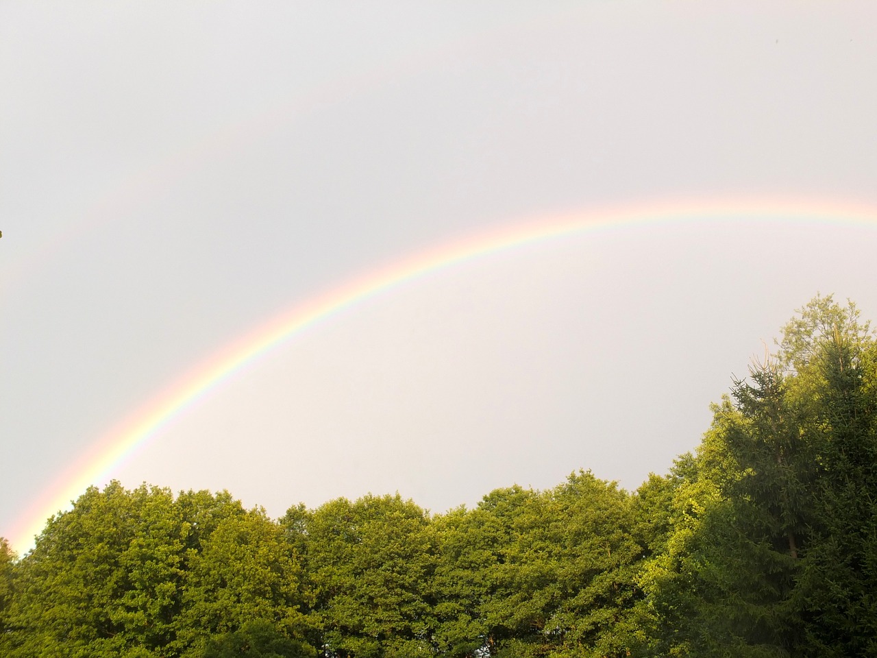 rainbow sky colorful free photo