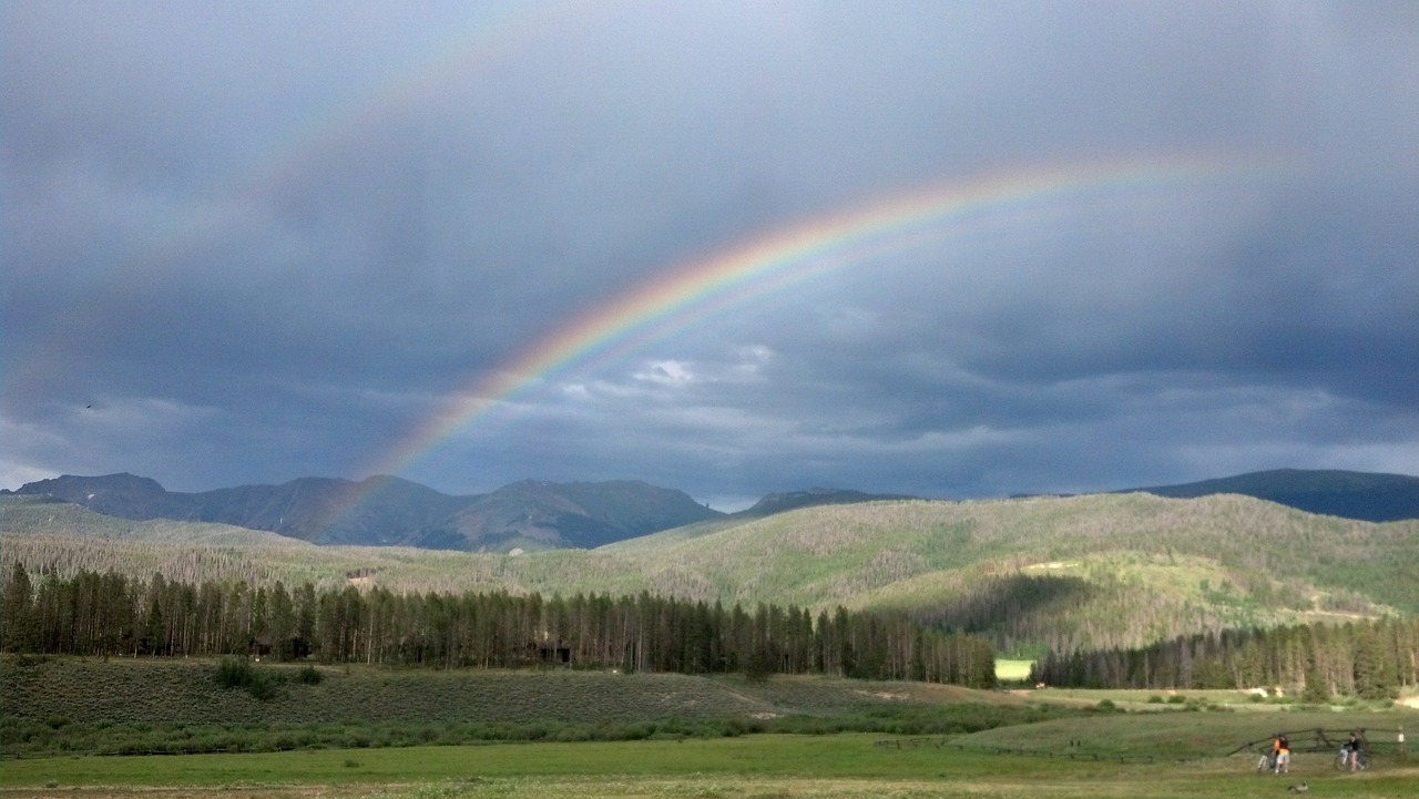 rainbow scenery sky free photo