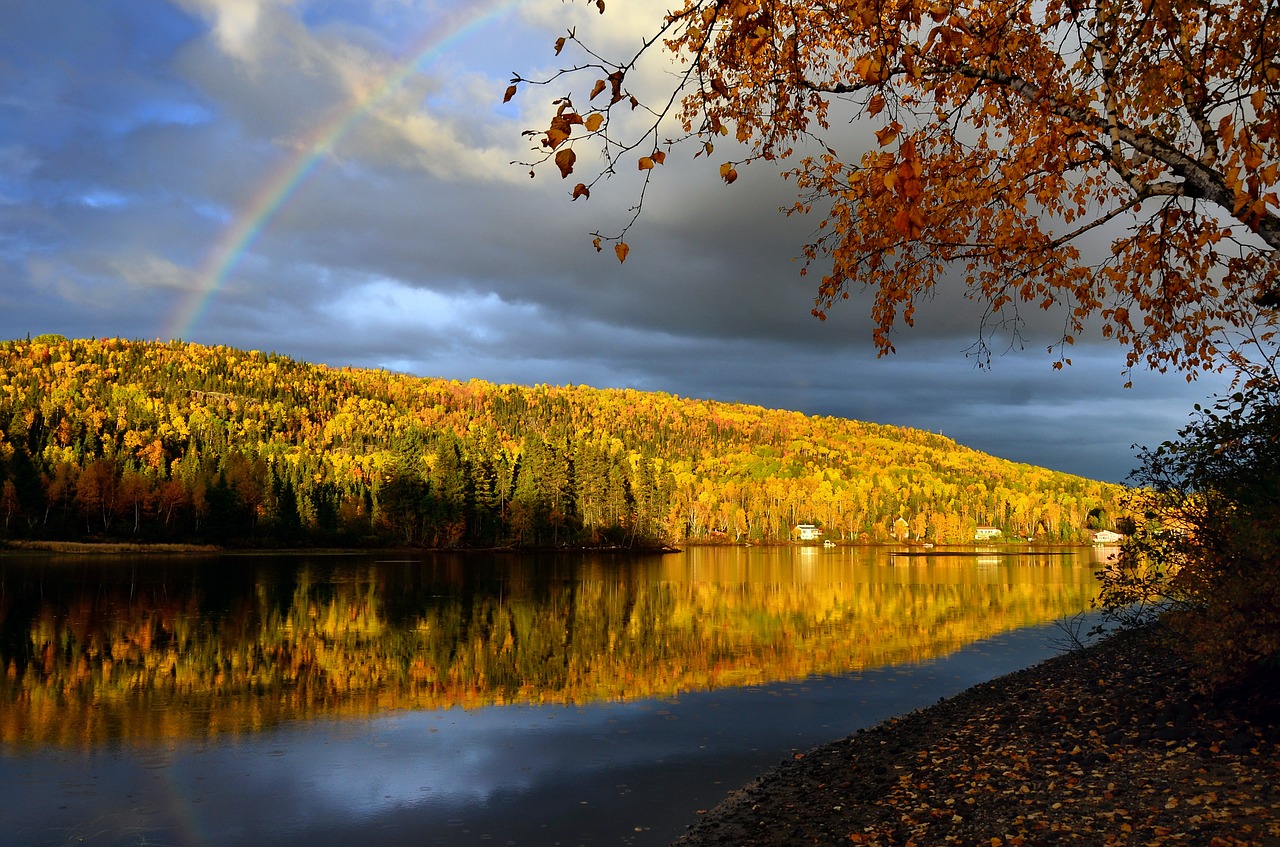 rainbow landscape nature free photo