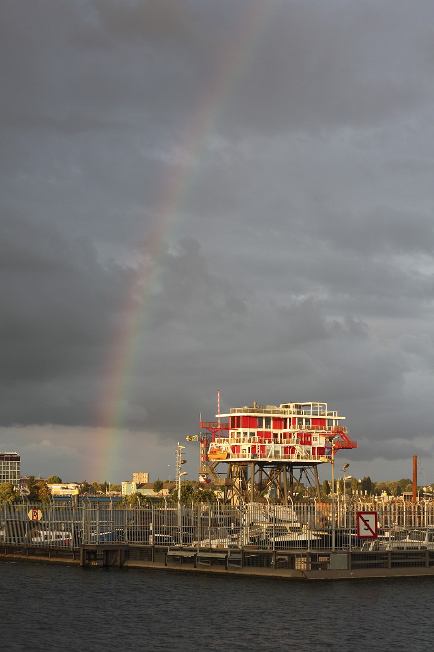 rainbow port amsterdam free photo
