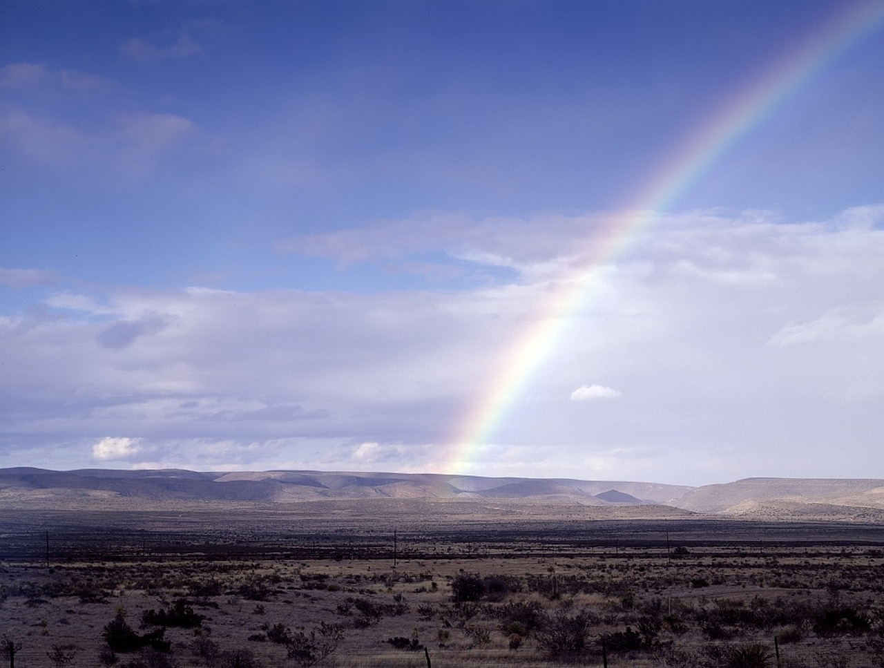 rainbow sky colorful free photo