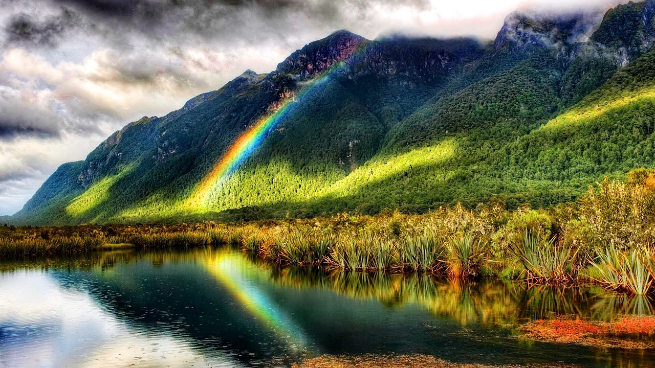 rainbow nature landscape free photo