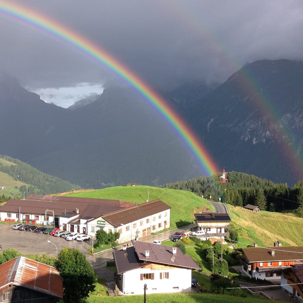 rainbow mountain landscape free photo