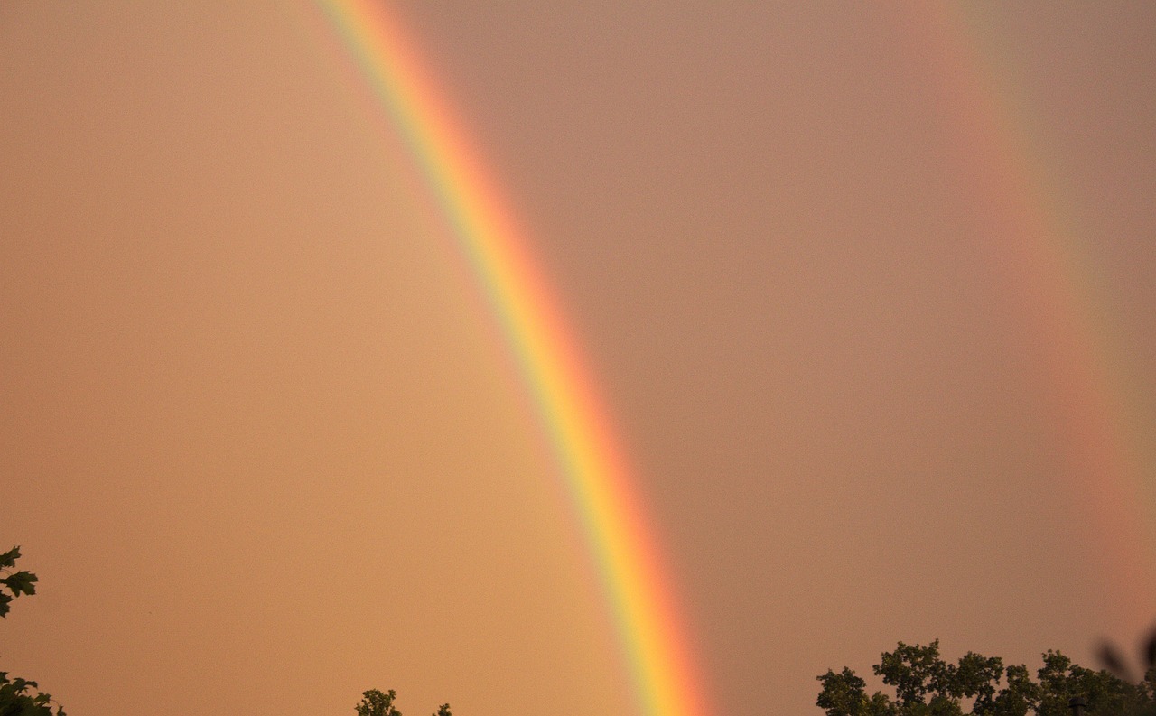 rainbow weather natural phenomenon free photo