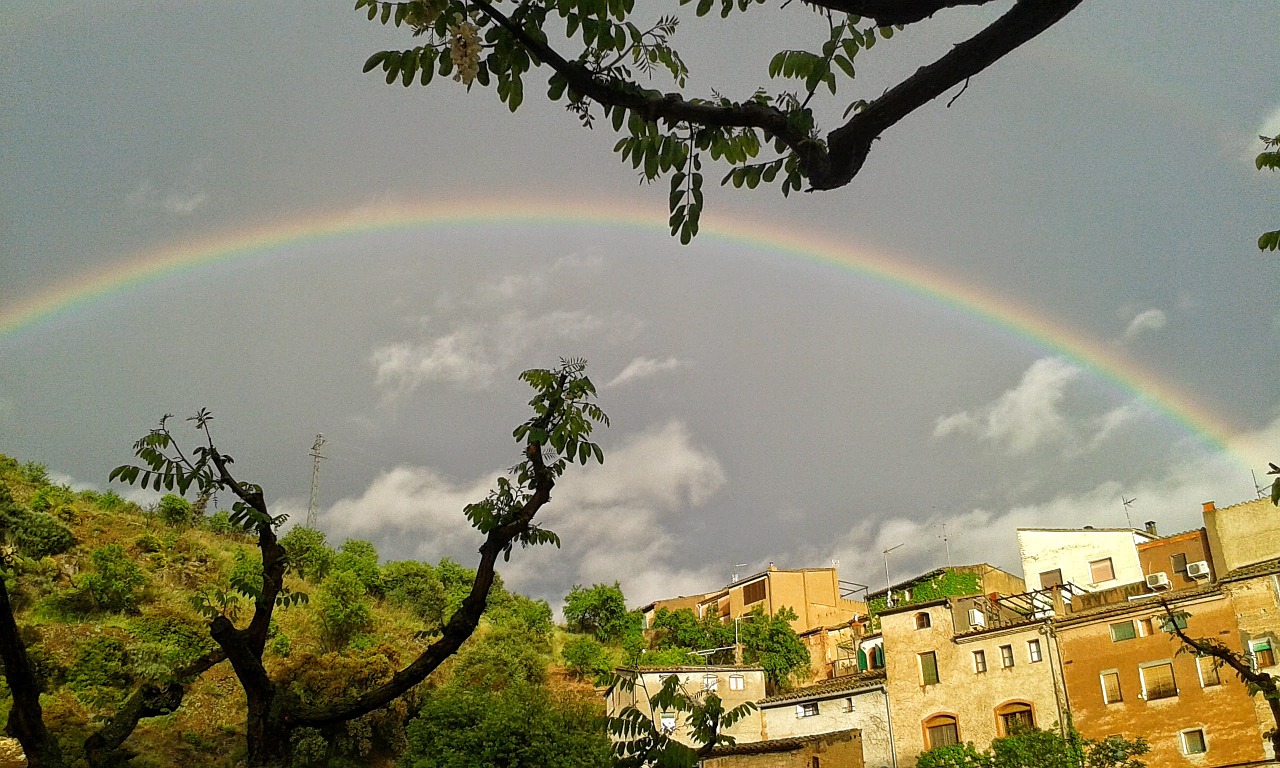 rainbow storm calm free photo