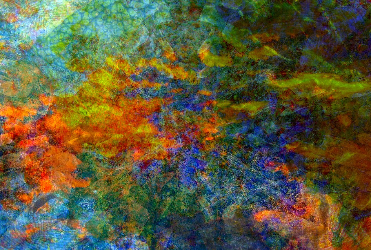 rainbow abstract painting texture free photo