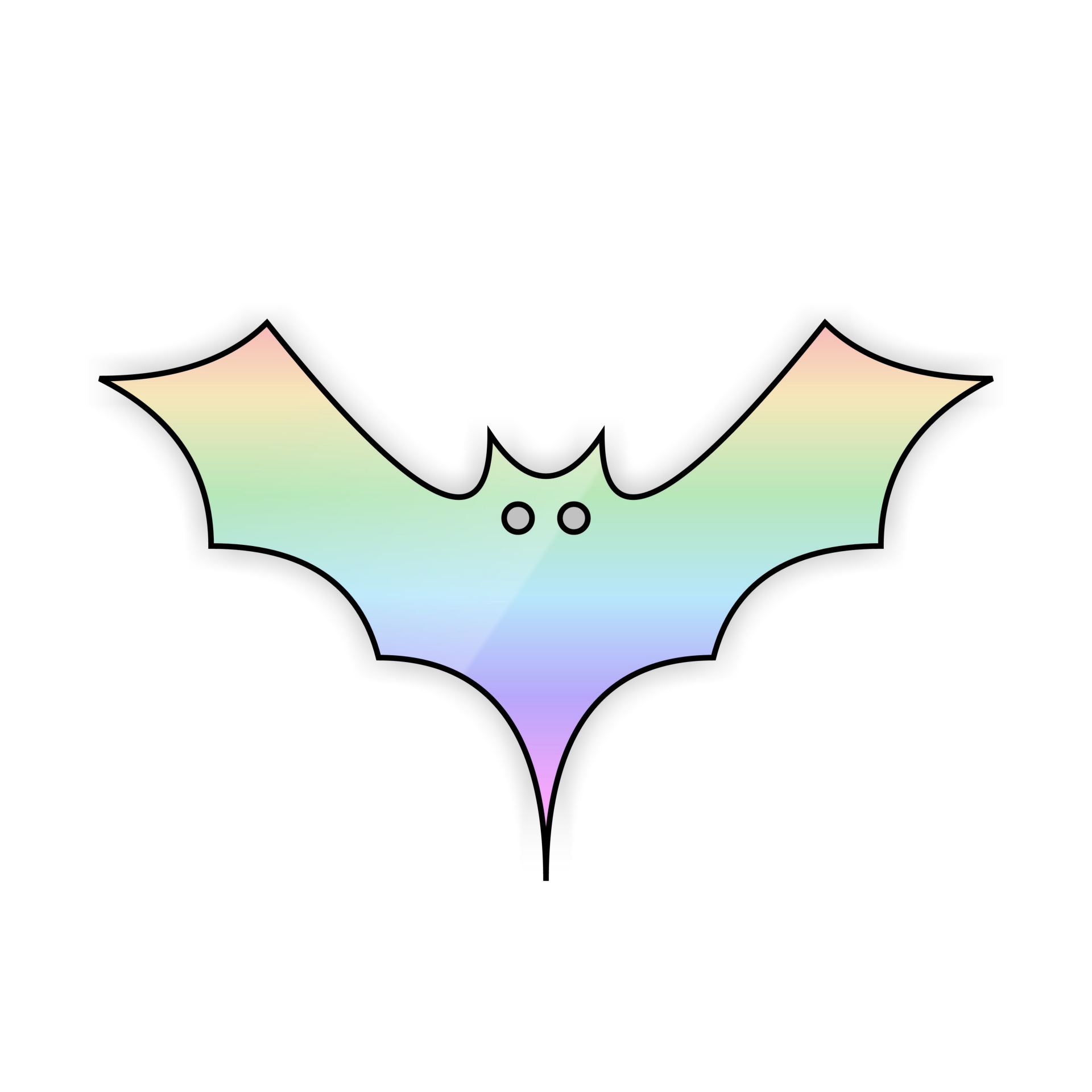 drawing rainbow bat free photo