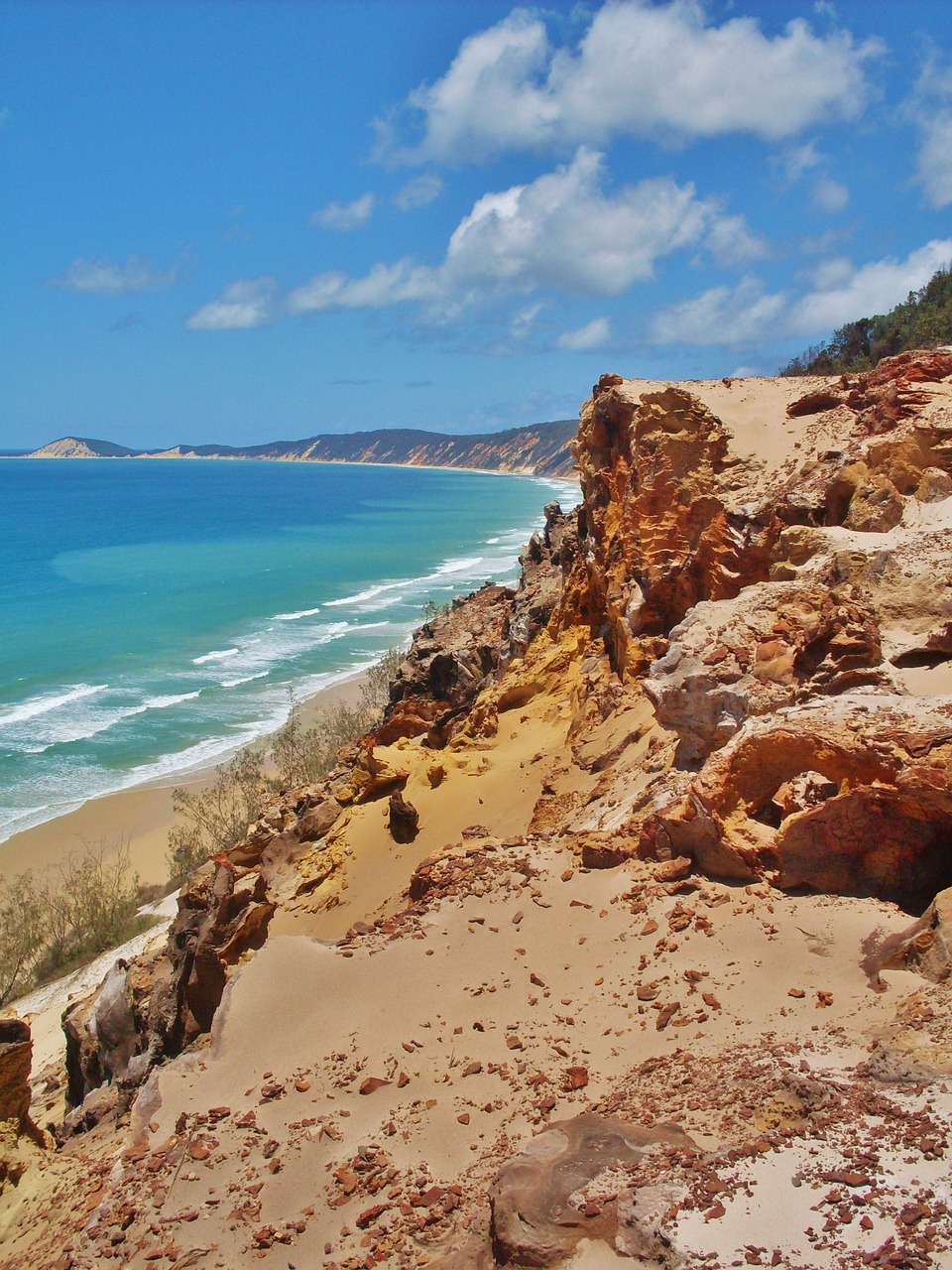 rainbow beach beach sand free photo