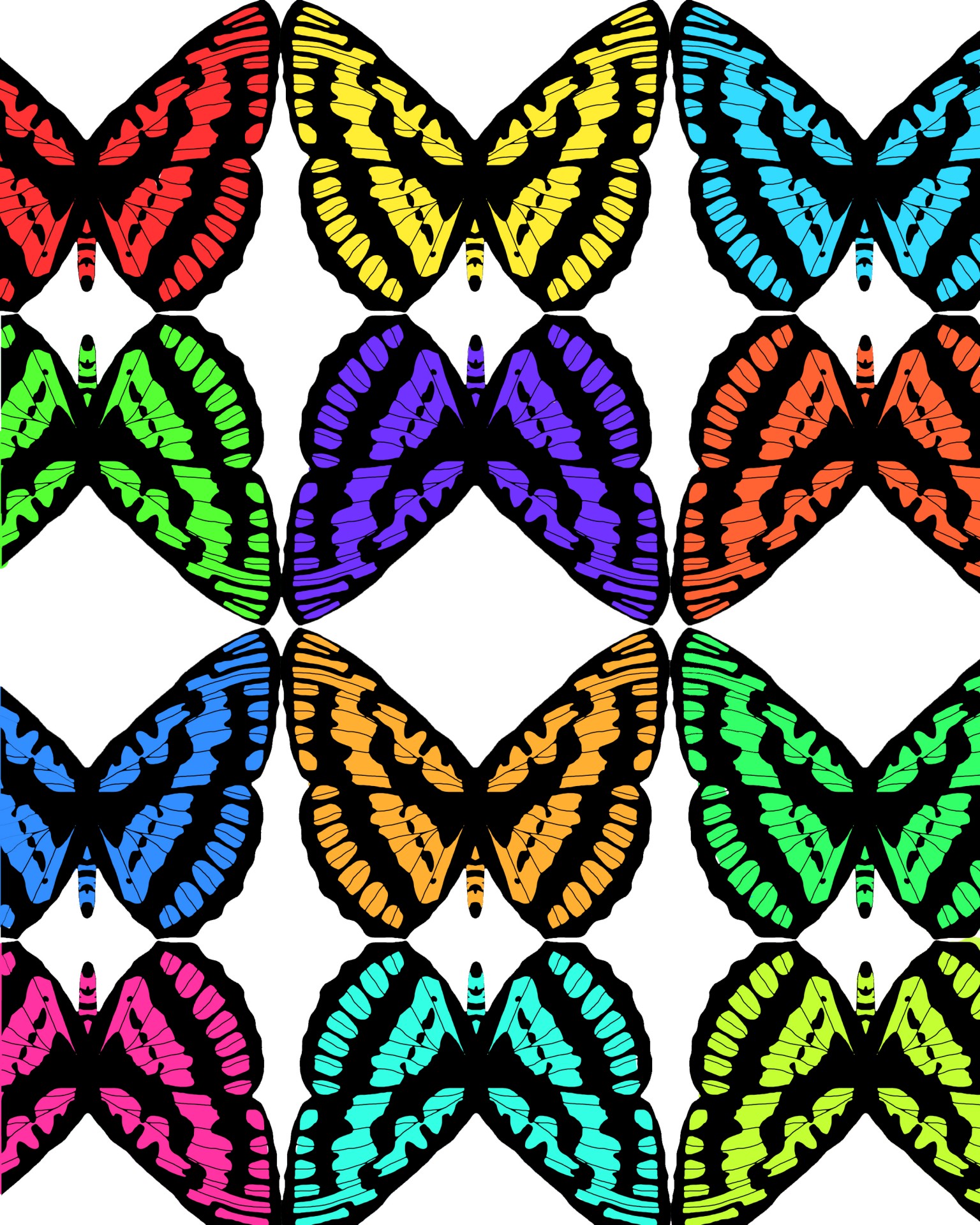 butterfly outline illustration free photo