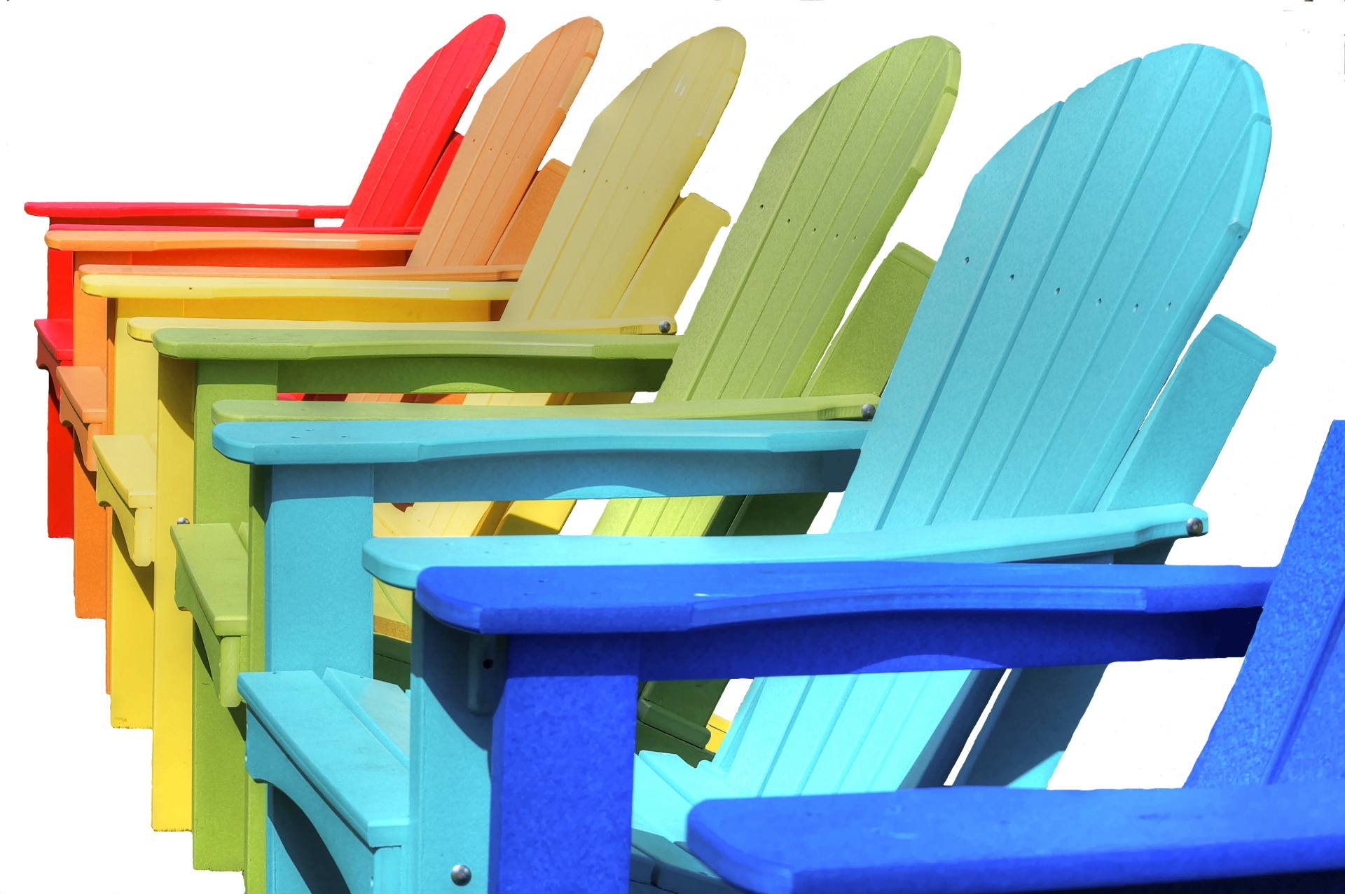 chairs colorful rainbow chairs free photo