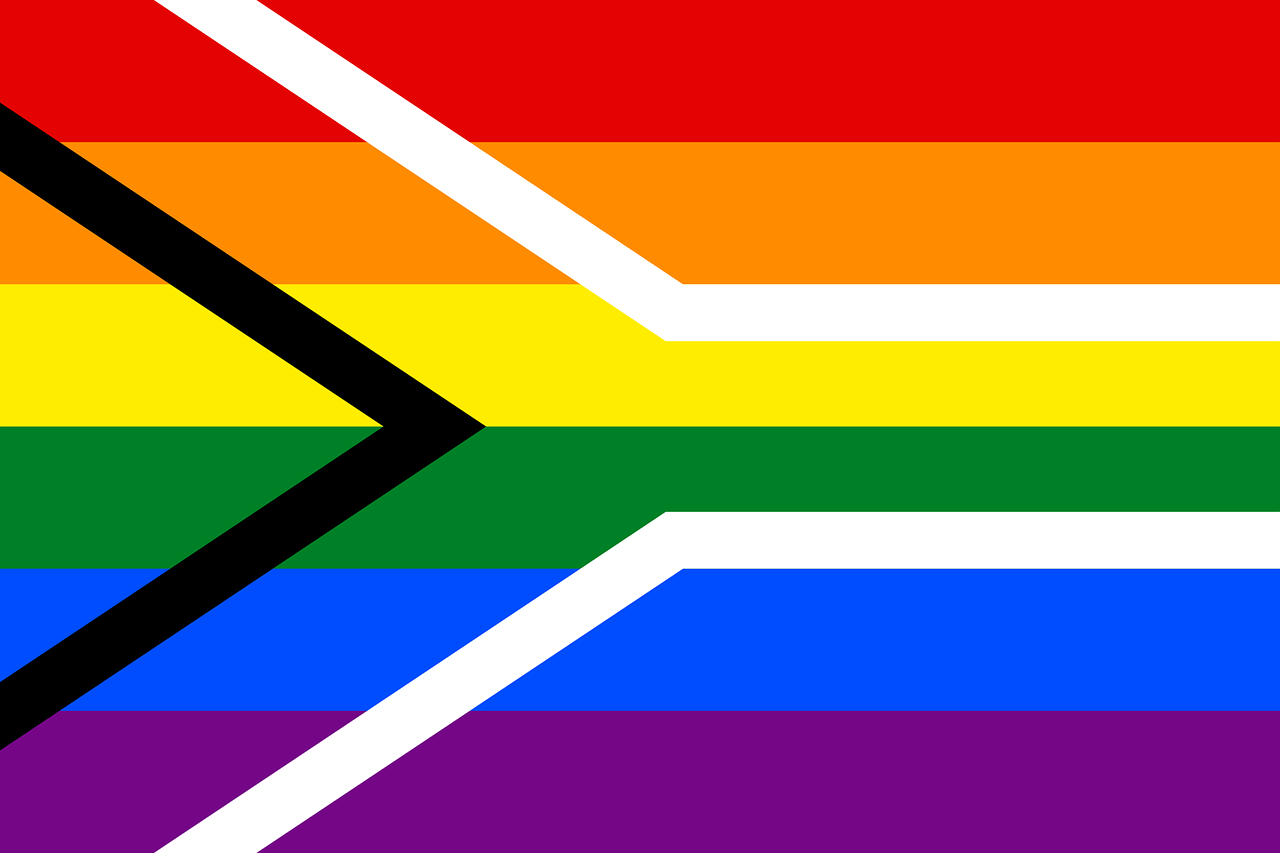 rainbow flag south africa symbol free photo
