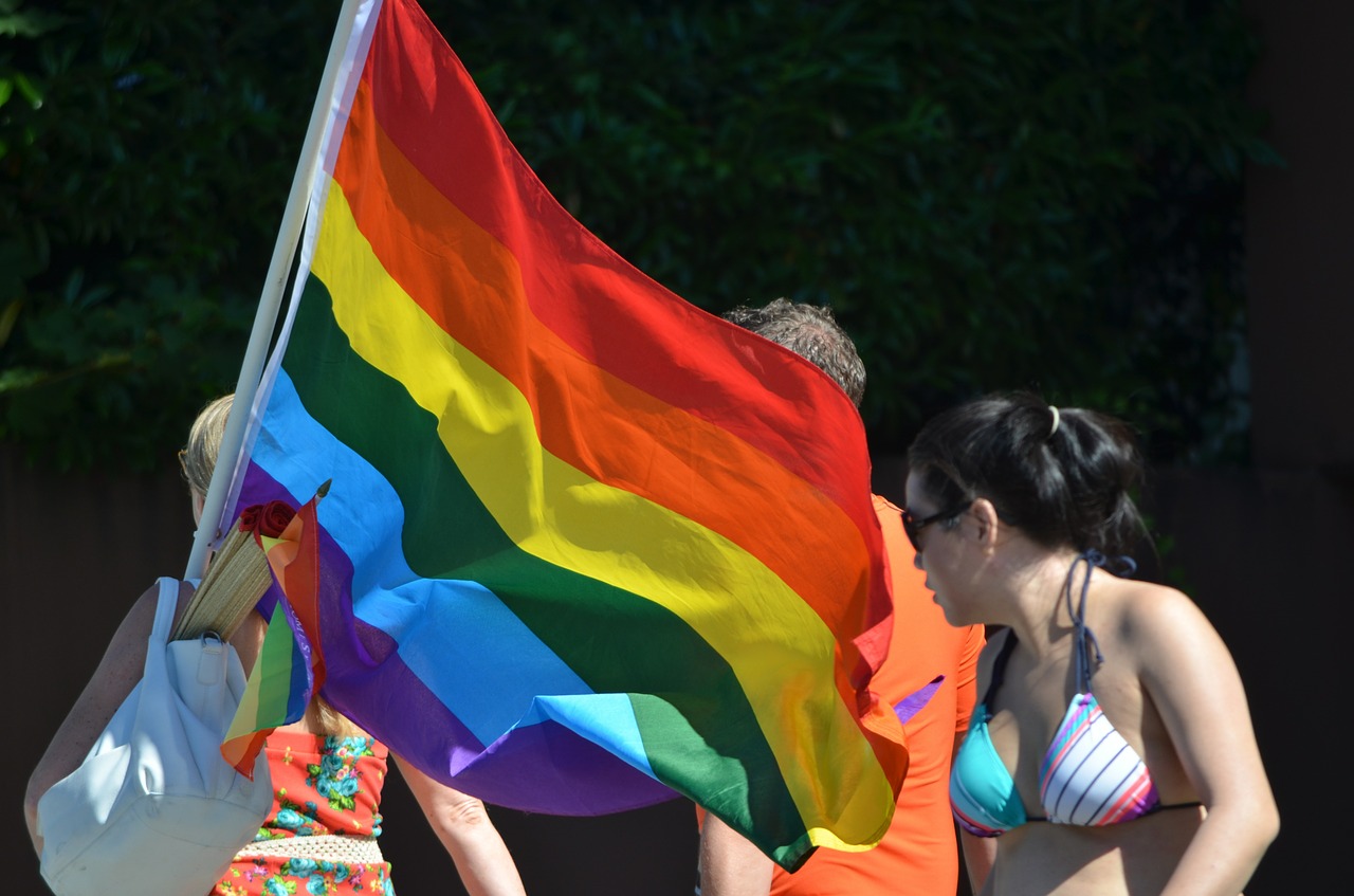 rainbow flag flag colorful free photo