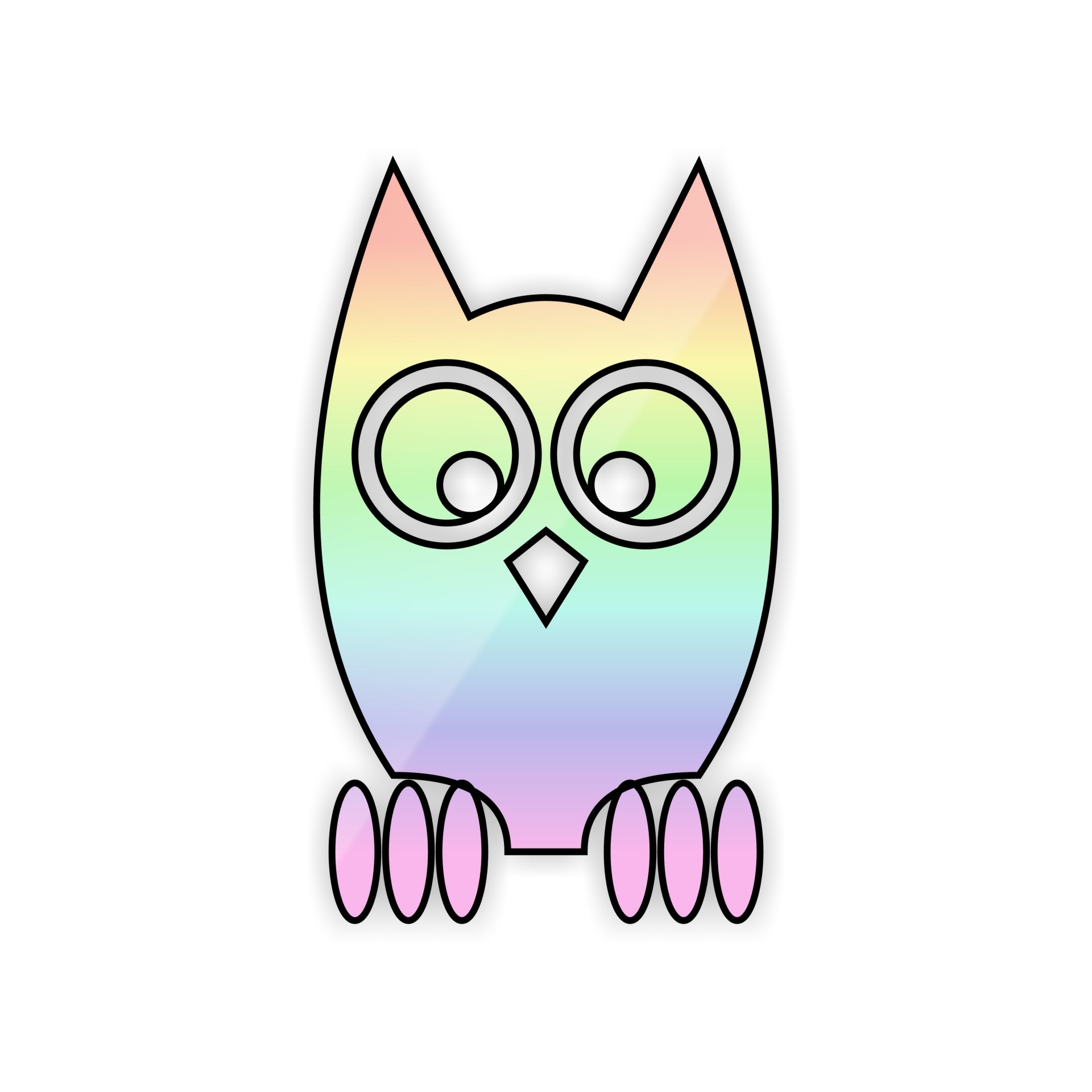drawing rainbow owl free photo
