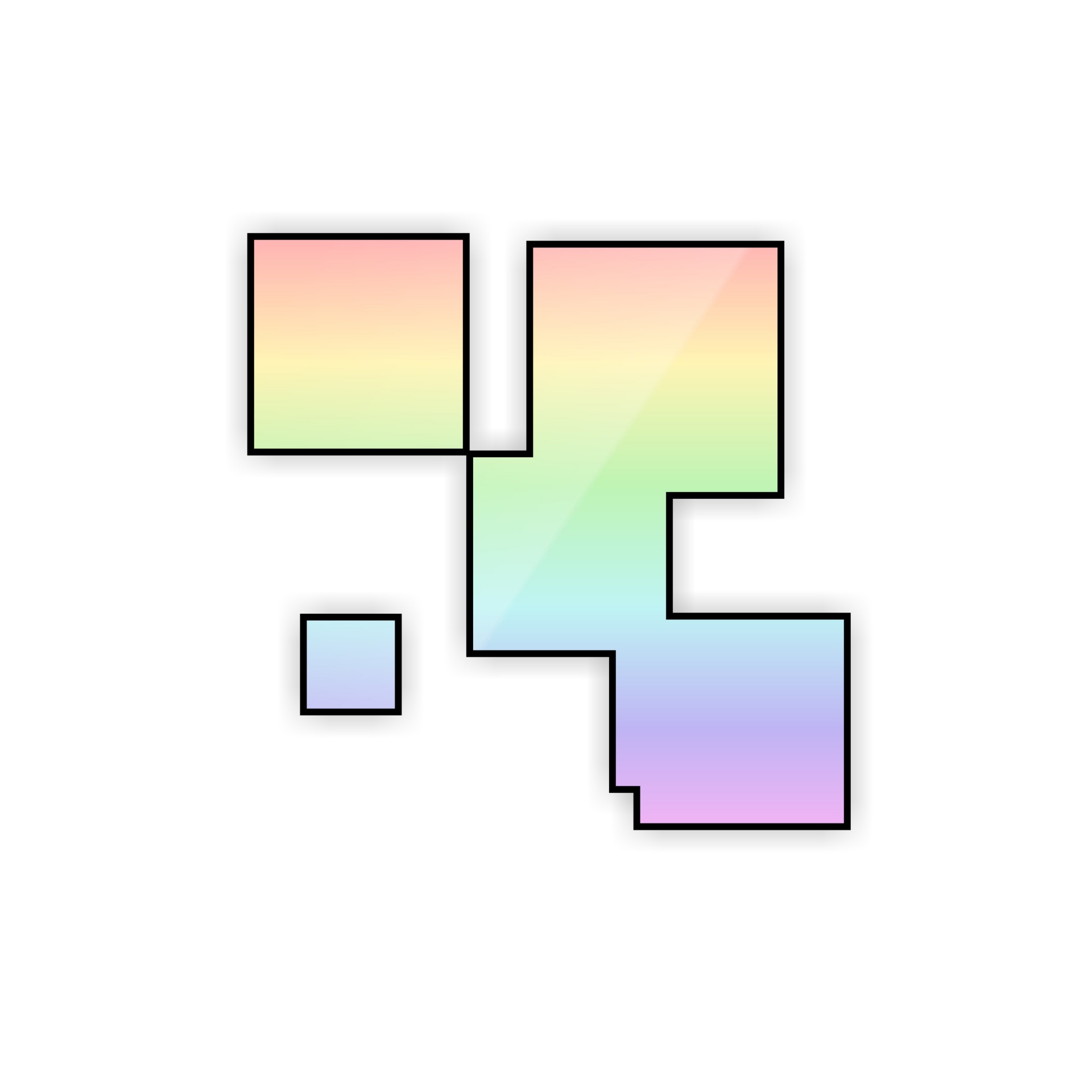 drawing rainbow squares free photo