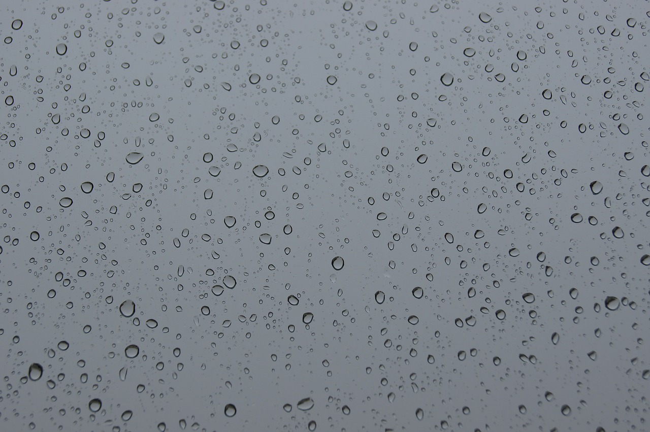 raindrop wet window pane free photo