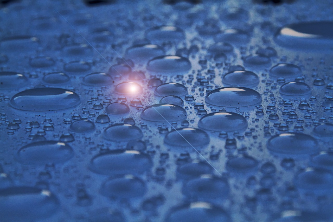 raindrop droplets reflection free photo