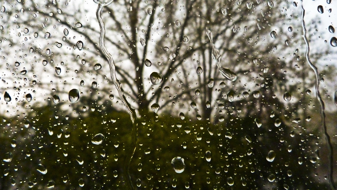 raindrop glass rain free photo
