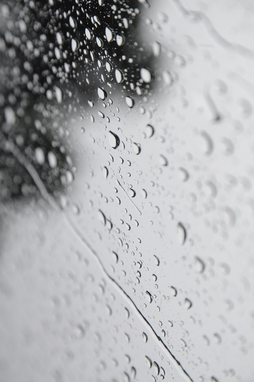 raindrops windows pouring rain free photo