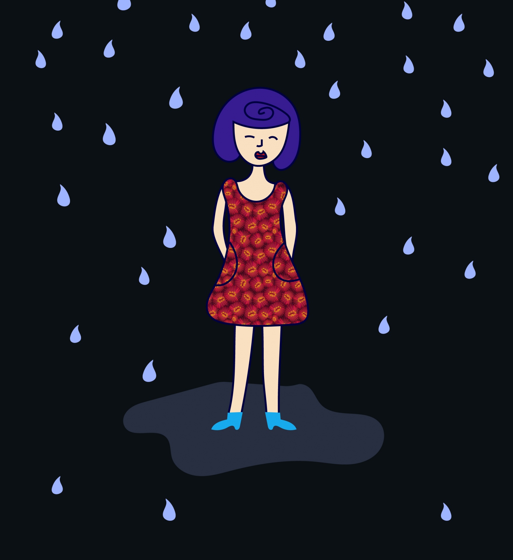 rain girl fashion free photo