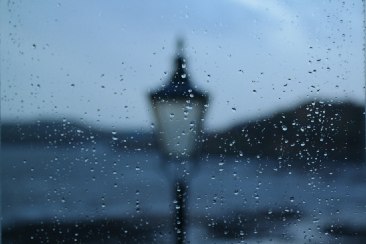 rainy window raindrops free photo