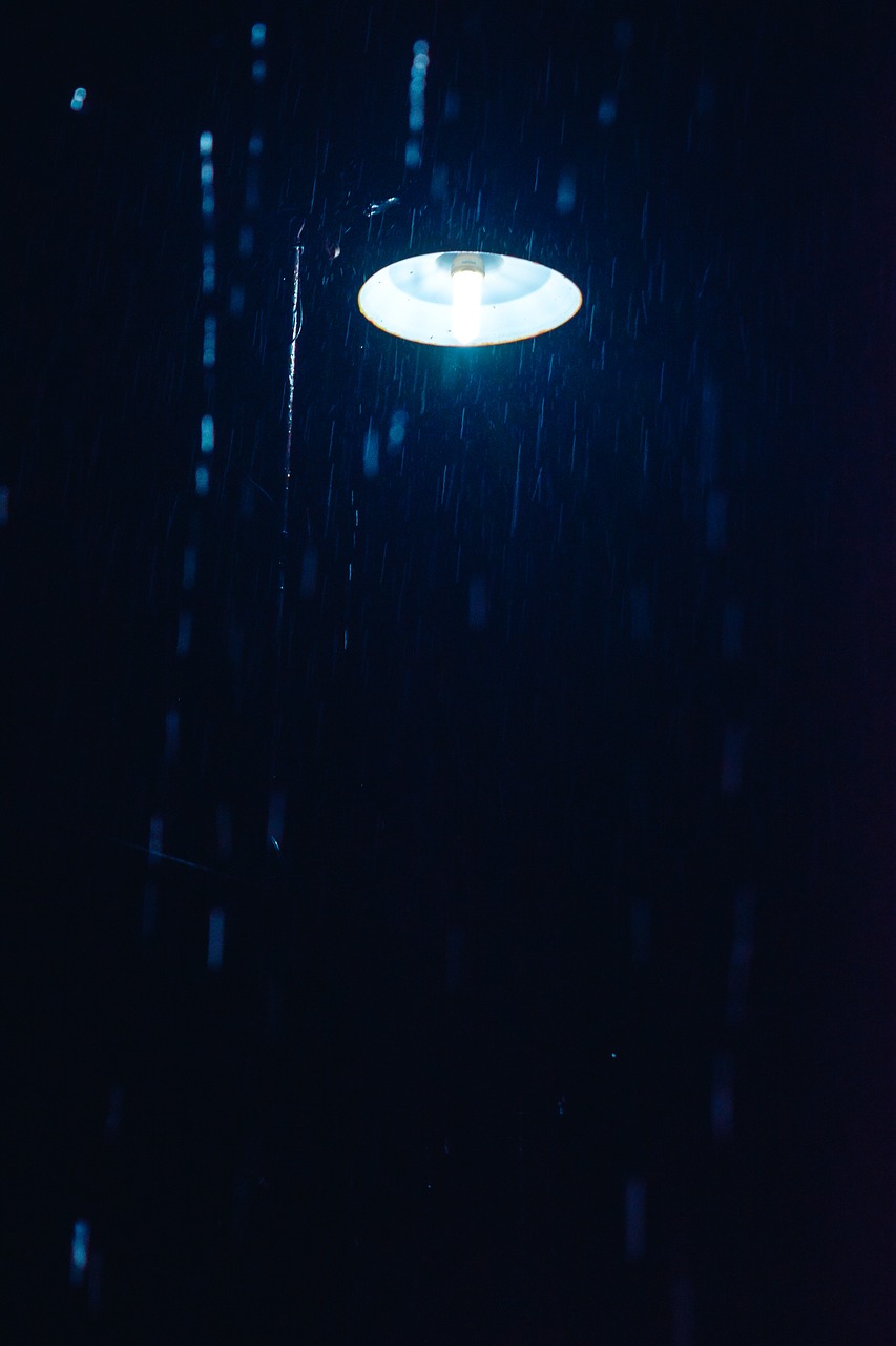 rainy light lamp free photo