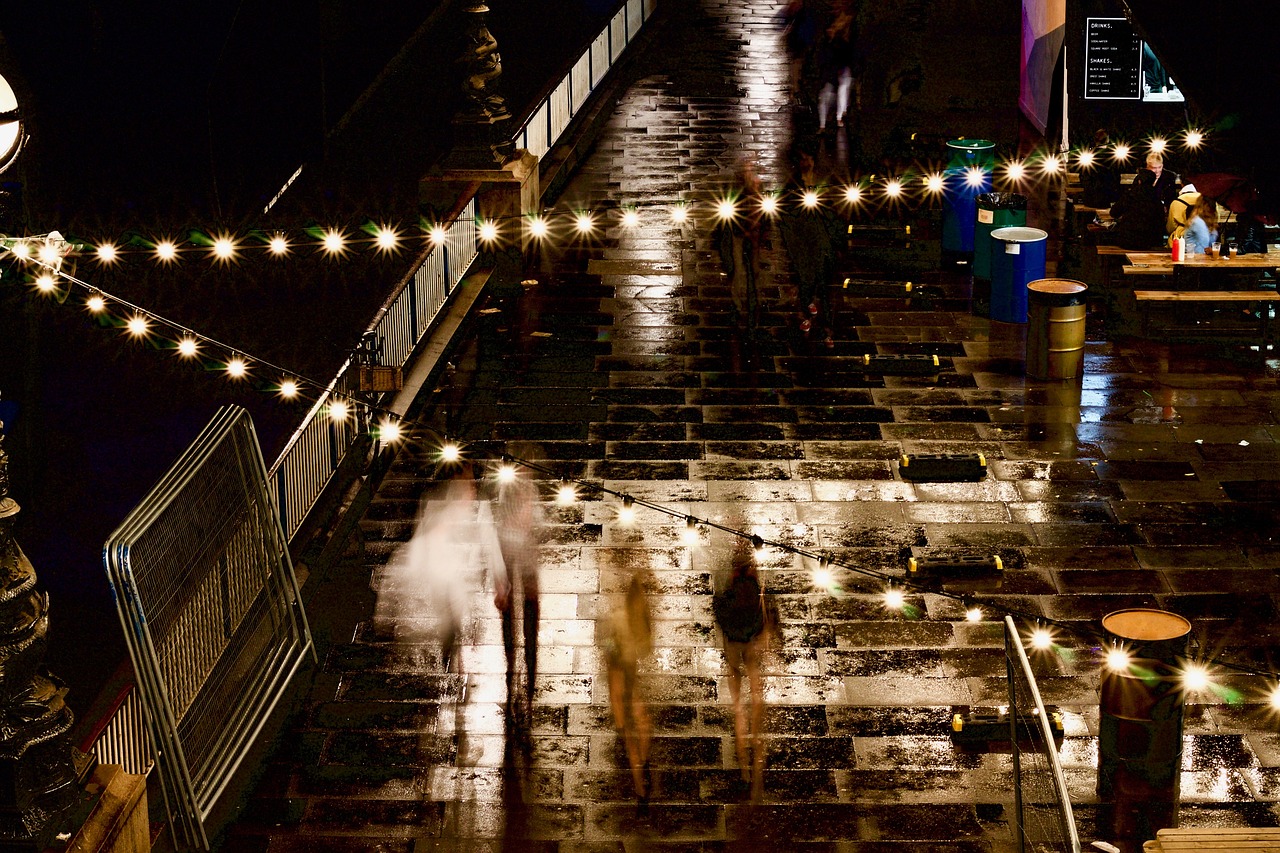 rainy day rainy night lights free photo