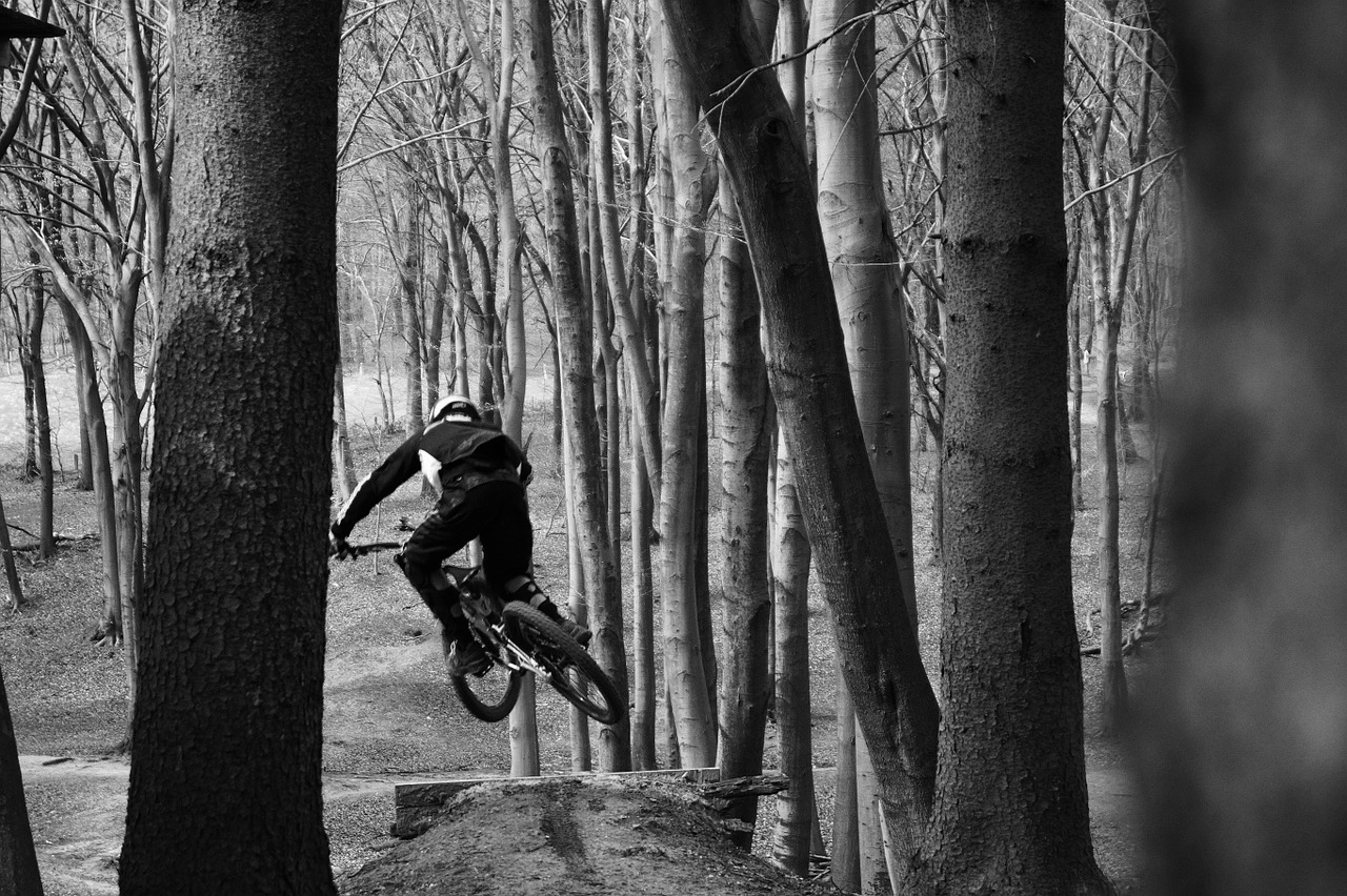 rairdon downhill black white free photo